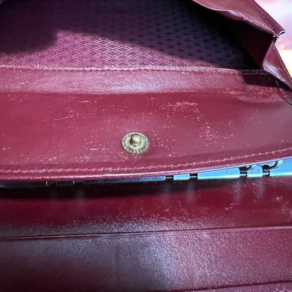 CARTIER: Burgundy, Leather Double C Logo Agenda/Wallet #2449 - Picture 8 of 9